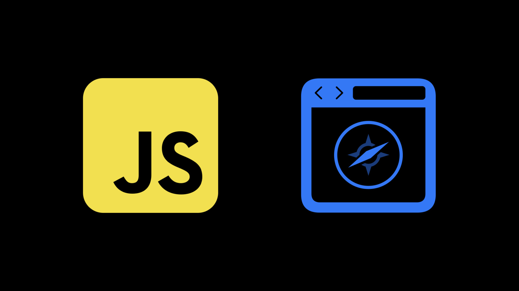 JS logo and a browser-like web view