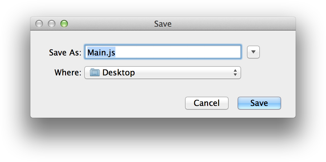 Web Inspector Save Dialog